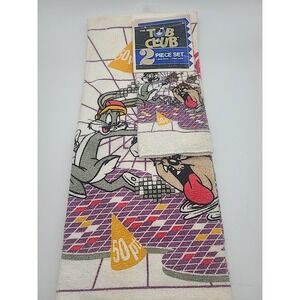 Vtg Looney Tunes 2 Piece Bath Set 92  Warner Bros. Bugs Bunny New Taz Video Game